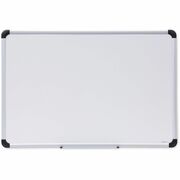 Universal Dry Erase Board - 36" (3 ft) Width x 24" (2 ft) Height - White Porcelain Surface - Silver Aluminum, Black Frame - Magnetic - 1 Each UNV43841