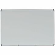 Universal Dry Erase Board - 72" (6 ft) Width x 48" (4 ft) Height - White Porcelain Surface - Silver Aluminum, Black Frame - Magnetic - 1 Each UNV43843