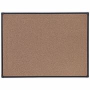 Universal Bulletin Board - 35.43" Board Height x 47.24" Board Width x 0.47" Board Depth - Brown Rubber, Cork Surface - Durable, Sleek Style, Heavy Duty, Sturdy - Black Aluminum Frame - 1 Each UNV43023