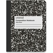 Universal Composition Book, Wide/Legal Rule, Black Marble Cover, (100) 9.75 x 7.5 Sheets - 1 Subject(s) - 100 Sheets - Sewn - Wide Ruled, Legal Ruled Front Ruling - 15 lb Basis Weight - 9.75" Height x 7.5" Width - White Paper - Black Marble Chipboard Cove UNV20930