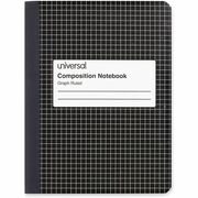 Universal Quadrille/Graph Notebook - 1 Subject(s) - 100 Sheets - Sewn - Quad Ruled Front Ruling - 38 lb Basis Weight - 9.75" Height x 7.5" Width - White Paper - Black Marble Paper Cover UNV20950