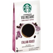 Starbucks Portion Pack VIA Ready Brew Italian Roast Coffee - Bold - 0.1 oz - Portion Pack - Italian Roast - 8 / Box SBK12407838