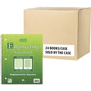 Roaring Spring WB Engineering Book Green 11"x9" - 80 Sheets - 160 Pages - Back Ruling Surface - 3 Hole(s) - 20 lb Basis Weight - Letter - 8 1/2" x 11" Sheet Size - 0.50" Height x 9" Width x 11" Length - Green Tint Paper - Black Binding - Heavyweight Sheet ROA11382CS