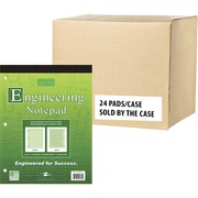 Roaring Spring Covered Engineering Pad - 80 Sheets - 160 Pages - Printed - Glued - Back Ruling Surface - 5 Horizontal Squares - 5 Vertical Squares - 3 Hole(s) - 20 lb Basis Weight - 75 g/m&#178; Grammage - Letter - 8 1/2" x 11" Sheet Size - 1.20" Height x ROA95371CS