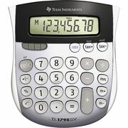 Texas Instruments TI-1795SV SuperView Calculator - Dual Power, Sign Change, Angled Display - 8 Digits - LCD - Battery/Solar Powered - 1" Height x 4.3" Width x 5.1" Length - Gray - 1 Each TEXTI1795SV