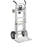 Cosco 3-in-1 Assist Series Hand Truck - 1000 lb Load Capacity - 4 Casters - Aluminum - 19" Width x 21" Depth x 47.50" Height - Silver Gray - 1 Each CSC12312ABL1E
