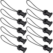 Ergodyne 3133 Barcode Scanner Lanyard - Loop Attachment Replacements (10-Pack) - Large (L) - Loop Attachment - 1" Height x 4" Width x 3" Length - Black - 10 / Pack EGO19165