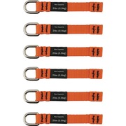 Ergodyne 3700 Web Tool Tether Attachment - D-Ring Tool Tails - 2lbs (6-Pack) - 9.5" Height x 0.3" Width - Orange - 6 / Pack EGO19704