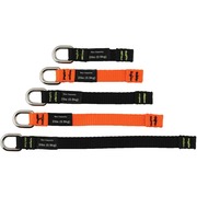 Ergodyne 3700 Web Tool Tether Attachment - D-Ring Tool Tails - 2lbs (6-Pack) - 9.5" Height x 0.3" Width - Black, Orange - Nylon Webbing - 5 / Pack EGO19701