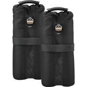 Ergodyne 6094 One Size Tent Weight Bags - 40 lb Capacity - 7" Length x 10" Width - Black - Polyurethane, Polyester - Tent - 2 / Pack EGO12994