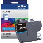 Brother LC401CS Original Standard Yield Inkjet Ink Cartridge - Single Pack - Cyan - 1 Each - 200 Pages BRTLC401CS