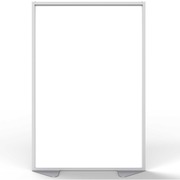 Ghent Partition - 48" Width x 72" Height - Aluminum Frame - Porcelain, Vinyl - White - 1 Each GHEMP724820