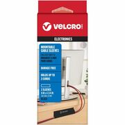 VELCRO&reg; Mountable Cable Sleeves - Cable Sleeve - Black - 8" Length - 2 / Pack VEK30795