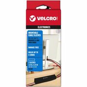 VELCRO&reg; Mountable Cable Sleeves - Cable Sleeve - Black - 12" Length - 2 / Pack VEK30797