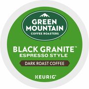 Green Mountain Coffee Roasters&reg; K-Cup Black Granite Espresso Style Coffee - Compatible with Keurig Brewer - Dark - K-Cup - Black Granite - 24 / Box GMT9530