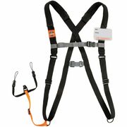 Ergodyne 3138 Padded Bar-code Scanner Harness - Large (L) - Hook & Loop Attachment - Black - 1 Each EGO19189
