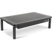 Allsop Metal Art Tri-Level Monitor Stand - Up to 27" Screen Support - 30 lb Load Capacity - Powder Coated - Metal - Black ASP32545