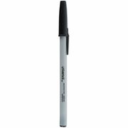 Universal Ballpoint Pen - Black Ink - Oil Based - Gray Stick, Black Barrel - Office - 1 Dozen UNV27410