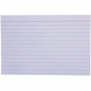 Universal Printable Index Card - 4" x 6" - Acid-free, Ruled - White - 100 / Pack UNV47230