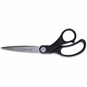 Universal Scissors - 3.75" Cutting Length - 8.5" Overall Length - Straight-left/right - Stainless Steel - Pointed Tip - Stainless Steel, Black - 1 Each UNV92010