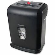 Universal 48110 Paper Shredder - Cross Cut - 10 Per Pass - for shredding Paper - 0.160" x 1.970" Shred Size - P-3 - 6.50 ft/min - 4 Minute Run Time - 5.50 gal Wastebin Capacity - Black UNV48110