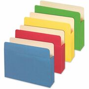 Universal Straight Tab Cut Letter Expanding File - 8 1/2" x 11" - Capacity3 1/2" Expansion - 1 Pocket(s) - Top Tab Position - Assorted - 5 Box UNV13562