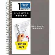 Mead College Ruled Notebook - 1 Subject(s) - 80 Sheets - Wire Bound - Ruled Margin - 4 3/8" x 7" Sheet Size - Assorted Poly, Plastic Cover - Durable, Water Resistant, Reinforced, Tear Resistant, Pocket Divider, Ink Resistant, Flexible Cover, Perforated, E MEA450048