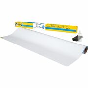 Post-it&reg; Easy Erase Whiteboard Roll, 6'x4' - White Surface - White Sheet Color - Rectangle - 72" Length x 48" Width - Flexible, Stain Resistant, Easy Peel, Self-stick, Removable, Wipeable, Stain Proof - 1 Each MMMEE6X4