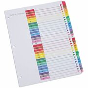 Universal Index Divider - 31 Side Tab(s) - Digit - 1-31 - 3 Hole Punched - White Paper Divider - Assorted Paper Tab(s) - Double-sided, Mylar Reinforced Edge, Laminated Tab - 1 Set UNV24814