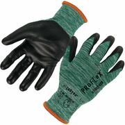Ergodyne 7002-ECO Recycled PU-Coated Gloves - Dirt, Debris, Abrasion Protection - Polyurethane Coating - Small Size - Recycled Polyethylene Terephthalate (R-PET) - Green - Touchscreen Capable - Recyclable, Excellent Grip, Cut Resistant, Flexible, Comforta EGO10562