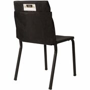 Seat Sack One-Pocket Seat Sacks with Elastic Back - 1 Pocket(s) - 17" Width x 2" Depth - Chair - Durable, Desk Space, Laminated, Elastic, Washable, Expandable - Black - Poly Cotton - 1 Each SSK30101