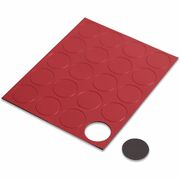 U Brands Board Magnet - 0.7" Diameter - Circle - Heavy Duty - 20 / Pack - Red UBRFM1604