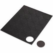 U Brands Board Magnet - 0.7" Diameter - Circle - Heavy Duty - 20 / Pack - Black UBRFM1605