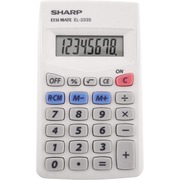 Sharp Calculators EL-233SB 8-Digit Pocket Calculator - Auto Power Off, 3-Key Memory - 8 Digits - LCD - Battery Powered - 0.3" Height x 2.4" Width x 4.1" Depth - White - Plastic - 1 Each SHREL233SB
