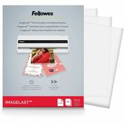 Fellowes 3mil Glossy Laminating Pouches - Sheet Size Supported: Letter - Laminating Pouch/Sheet Size: 9" Width x 3 mil Thickness - Type G - Glossy - for Document - Self-adhesive, Durable, UV Resistant, Fade Resistant, Jam-free - Clear - 25 / Pack FEL5200501