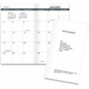 At-A-Glance Dated Monthly Appointment Book Refill - Pocket - Monthly - 12 Month - January 2025 to December 2025 - 1 Month Double Page Layout - 3 1/2" x 6" Sheet Size - White Sheet - Stapled - White - Paper - Bleed Resistant, Unruled Daily Block - 1 Each AAG7090610