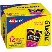 Permanent Glue Stics, White Application, 0.26 oz, Stick AVE00166