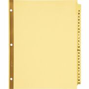 Avery&reg; Laminated Dividers - Gold Reinforced - 25 x Divider(s) - Printed Tab(s) - Character - A-Z - 25 Tab(s)/Set - 8.5" Divider Width x 11" Divider Length - Letter - 3 Hole Punched - Buff Paper Divider - Buff Tab(s) - 30% Recycled - Laminated Tab, Gol AVE11306
