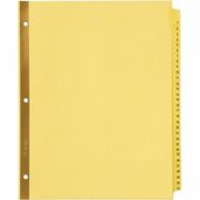 Avery&reg; Laminated Dividers - Gold Reinforced - 31 x Divider(s) - Printed Tab(s) - Digit - 1-31 - 31 Tab(s)/Set - 8.5" Divider Width x 11" Divider Length - Letter - 3 Hole Punched - Buff Paper Divider - Buff Tab(s) - 30% Recycled - Laminated Tab, Gold R AVE11308