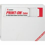 Avery&reg; Print-On Tabs for High-Speed Copiers and Offset Presses, 5 Tabs - 150 x Divider(s) - Print-on Tab(s) - 5 - 5 Tab(s)/Set - 8.5" Divider Width x 11" Divider Length - White Paper Divider - White Paper Tab(s) - 20% Recycled - 30 / Box AVE20405
