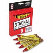 Crayola Staonal Marking Crayon - 5" Length x 0.6" Diameter - Red - 8 / Box CYO520002038