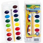 Crayola Washable Watercolor Set - 16 Color(s) - Assorted - 4.90 oz - Washable - 16 / Set CYO530555