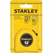 Stanley Tape Rule - 12 ft Length x 0.5" Width - 1/16 Graduations - Imperial Measuring System - Plastic - Yellow - 1 Each BOS30485