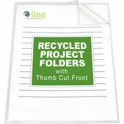 C-Line 62127 Letter Recycled Project File - 8 1/2" x 11" - Polypropylene - Clear - Tear Resistant, Static-free, Copy Safe, Non-glare - 70% Recycled - 25 / Box CLI62127