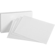 Oxford Plain Index Cards - 4" x 6" - 85 lb Basis Weight - Sustainable Forestry Initiative (SFI) - White - 100 / Pack OXF40