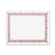 Geographics Gold Seal Parchment Certificates - 24 lb Basis Weight - 8.5" Width x 11" Length - Inkjet, Laser Compatible - Red with Red Border - Parchment Paper - 25 / Pack GEO39086