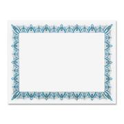 Geographics Gold Seal Parchment Certificates - 24 lb Basis Weight - 8.5" Width x 11" Length - Inkjet, Laser Compatible - Blue with Blue Border - Parchment Paper - 25 / Pack GEO39087