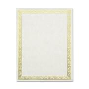 Geographics Premium Gold Foil Border Certificates - 28 lb Basis Weight - 8.5" Width x 11" Length - Inkjet, Laser Compatible - Gold with Gold Border - Parchment Paper - 12 / Pack GEO44407