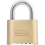 Master Lock Resettable Combination Lock - 4 Digit - 0.31" Shackle Diameter - Brass - 1 Each MLK175D