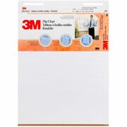 3M Flip Charts - 40 Sheets - Plain - Stapled - 18.50 lb Basis Weight - 25" x 30" Sheet Size - White Paper - Cardboard Cover - Resist Bleed-through, Heavyweight, Sturdy Back - 2 / Carton MMM570